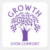 Groei in vergelijking vierkante sticker (Voorkant)