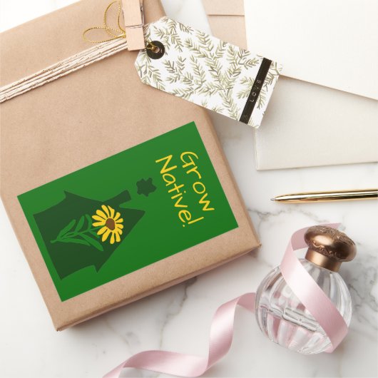 Groei Inheemse Planten! Rechthoekige Sticker (Geschenken)