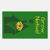 Groei Inheemse Planten! Rechthoekige Sticker (Voorkant)