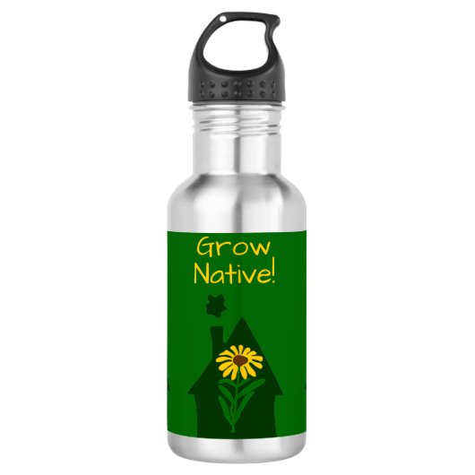 Groei inheemse planten! waterfles  (Voorkant)