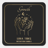 Groei-inktlabel voor Hands Healing Hands Vierkante Sticker (Voorkant)