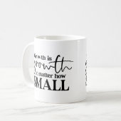 Groei is groei, ongeacht... Motivatie Mok (Voorkant links)