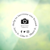 Groei je bedrijf | Aangepaste sociale media brandi Raamsticker (Vel 3)