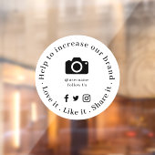 Groei je bedrijf | Aangepaste sociale media brandi Raamsticker (Vel 2)