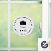 Groei je bedrijf | Aangepaste sociale media brandi Raamsticker (Huis)