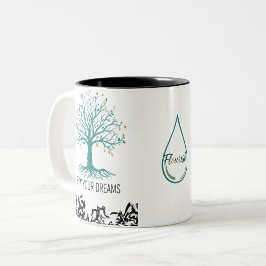 Groei Je Dromen Mok – Volg Je Dromen Inspiratie (Voorkant links)