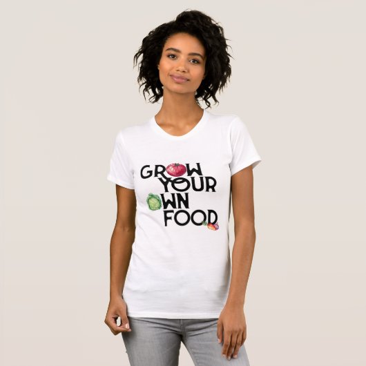 Groei je eigen eten T-shirt (Voorkant volledig)