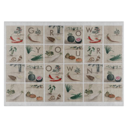Groei je eigen illustratiescherm groenten snijplank (Voorkant)