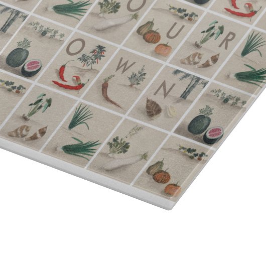 Groei je eigen illustratiescherm groenten snijplank (Hoek)