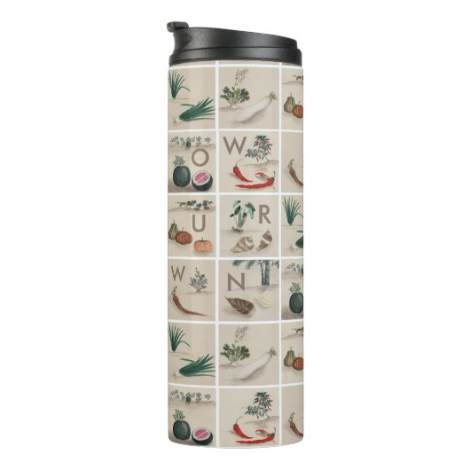 Groei je eigen illustratiescherm groenten thermosbeker (Geroteerd rechts)