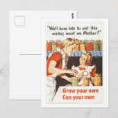 "Groei je eigen, kan je eigen"  oorlogstijd Briefkaart (Voorkant / Achterkant)