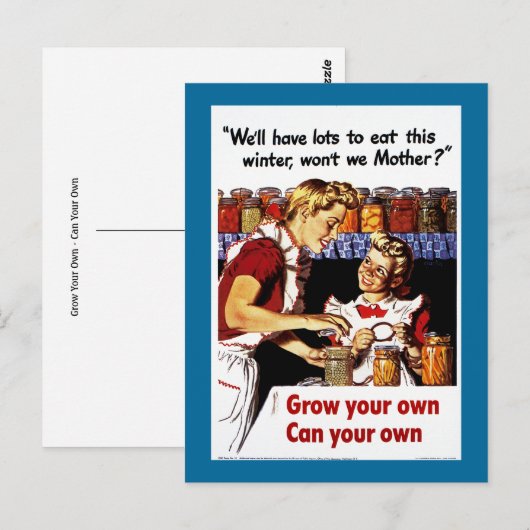 Groei je eigen — kan je je eigen briefkaart (Voorkant / Achterkant)