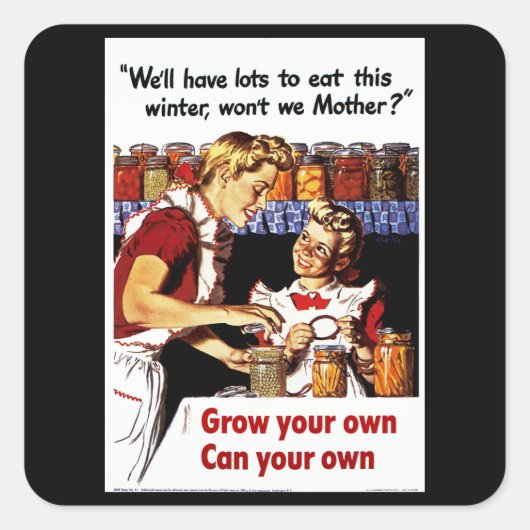 Groei je eigen, kan je je eigen vierkante sticker (Voorkant)
