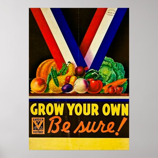 Groei je eigen Victory Garden Poster (Voorkant)