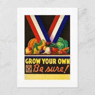 Groei je eigen - wees er zeker van!   Tweede Werel Briefkaart