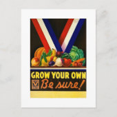 Groei je eigen - wees er zeker van!   Tweede Werel Briefkaart (Voorkant)