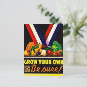 Groei je eigen - wees er zeker van! Tweede Wereld Briefkaart (Staand voorkant)