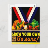 Groei je eigen - wees er zeker van! Tweede Wereld Briefkaart (Voorkant / Achterkant)