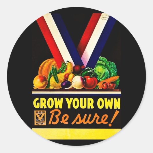 Groei je eigen - wees er zeker van!  Tweede Wereld Ronde Sticker (Voorkant)