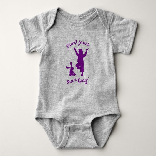 Groei je eigen weg Baby ~ Creative Yoga Geïnspiree Romper (Voorkant)
