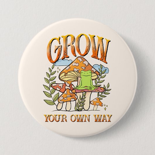 Groei je eigen weg ronde button 7,6 cm (Voorkant)