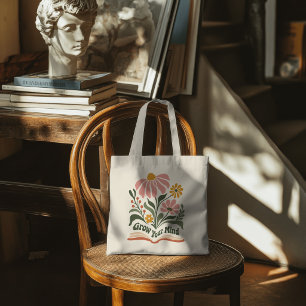 Groei Je Geest Bloem Boek Tote Bag