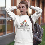 Groei je geest Boho Wildflower en boek Trui<br><div class="desc">Groei Uw Mind Boho Wildflower en Boek T-shirt</div>