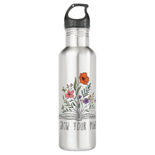 Groei je geest Boho Wildflower en boek Waterfles