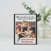 Groei je voedsel Wereldoorlog 2 Briefkaart (Staand voorkant)