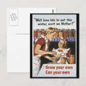 Groei je voedsel Wereldoorlog 2 Briefkaart (Voorkant / Achterkant)