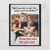 Groei je voedsel Wereldoorlog 2 Briefkaart (Voorkant)