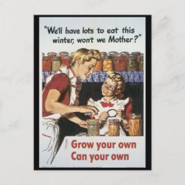 Groei je voedsel Wereldoorlog 2 Briefkaart