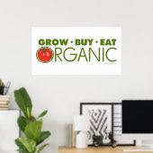 Groei, koop, eet organisch poster (Thuiskantoor)
