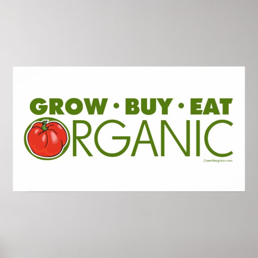 Groei, koop, eet organisch poster (Voorkant)