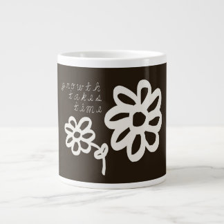 Groei kost tijd Motiverende Inspirerende Postkaart Grote Koffiekop