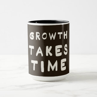 Groei kost tijd Motiverende Inspirerende Postkaart Mok