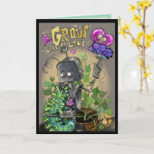 Groei Leer Liefde Smooshie en Bloop Kaart (Gele Bloem)