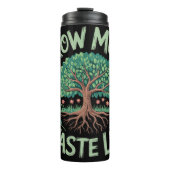 Groei meer afval minder T-shirt Thermosbeker (Voorkant)