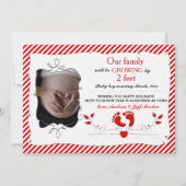 Groei met 2 Feet Holiday Zwangerschap Aankondiging (Voorkant)