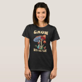 Groei met de "flow Magic Psilocybin"-paddenstoel T-shirt (Voorkant volledig)