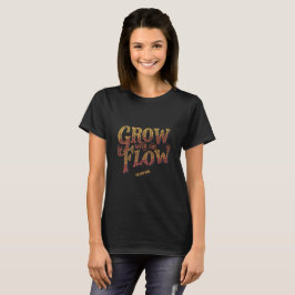 Groei Met De Stroom Aangepaste Naam Retro 70s Typo T-shirt