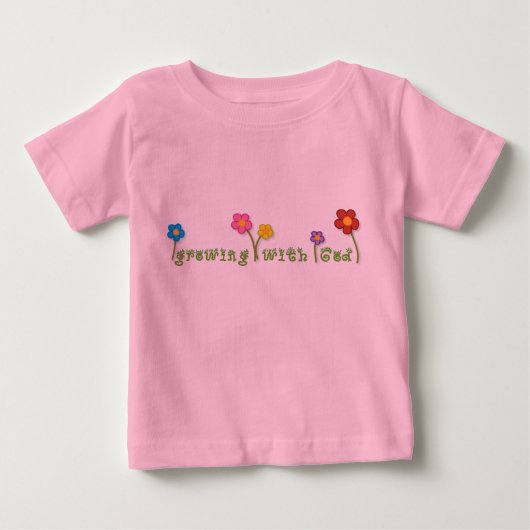 Groei met God Christelijk baby t-shirt (Voorkant)
