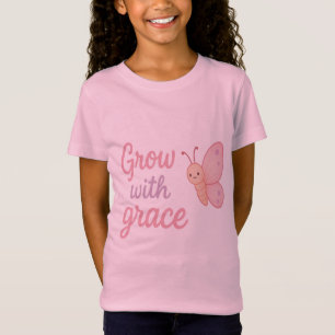Groei Met Gratie Vlinder T-Shirt voor Meisjes – Sc