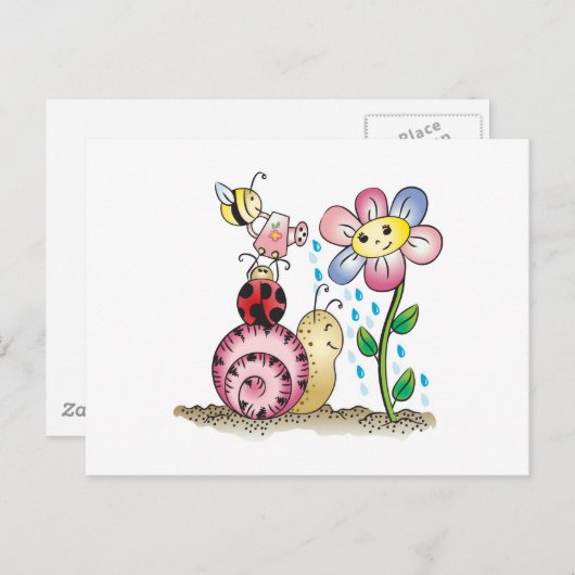 Groei met mij! Grandit avec moi! Briefkaart (Voorkant / Achterkant)