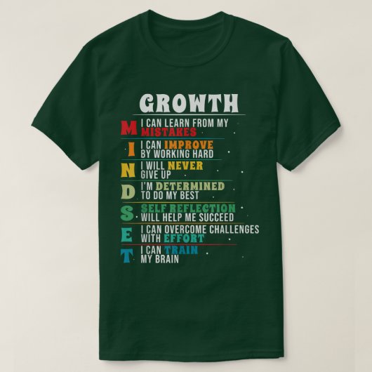 Groei Mindset Brain Motivation Smart Entrepreneur T-shirt (Design voorkant)
