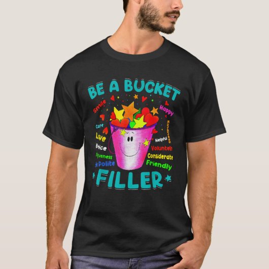Groei Mindset Bucket Filler School Counselor Back T-shirt (Voorkant)