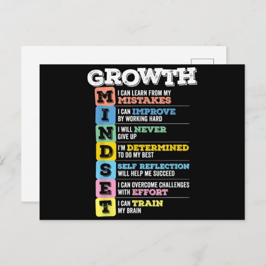 Groei Mindset Classroom Brain Motivation Entrepre Feestdagenkaart (Voorkant / Achterkant)