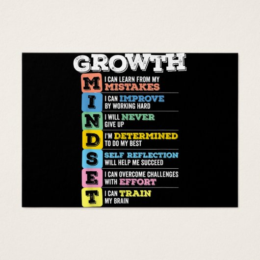 Groei Mindset Classroom Brain Motivation Entrepre Visitekaartje (Voorkant)