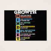 Groei Mindset Classroom Brain Motivation Entrepre Visitekaartje (Achterkant)