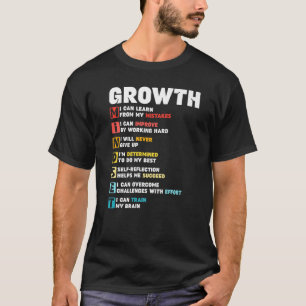 Groei Mindset Definition Motivatie Quote Inspi T-shirt